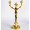 Paire de candélabres de style Louis XVI en bronze patiné et doré vers 1880 | Biron 