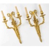 Paire d’appliques aux carquois d’époque Louis XVI en bronze ciselé et doré vers 1780 | Biron 