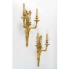 Paire d’appliques aux carquois d’époque Louis XVI en bronze ciselé et doré vers 1780 | Biron 