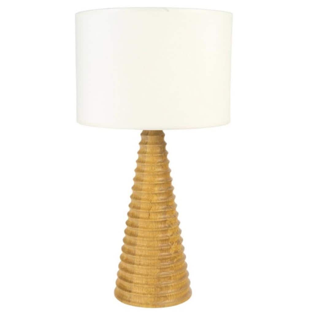 1960 Lampe en bois d’olivier tourné signée Conran | Biron 
