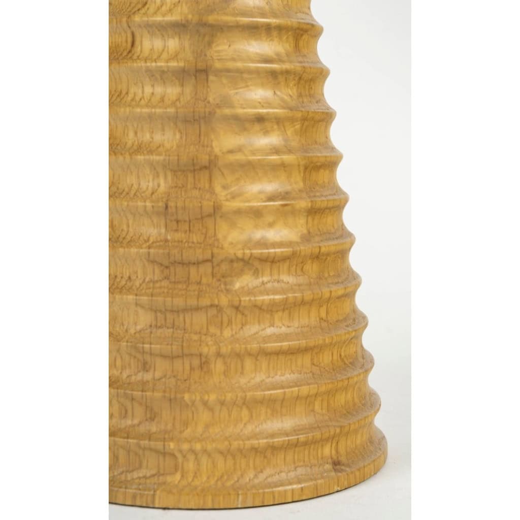 1960 Lampe en bois d’olivier tourné signée Conran | Biron 