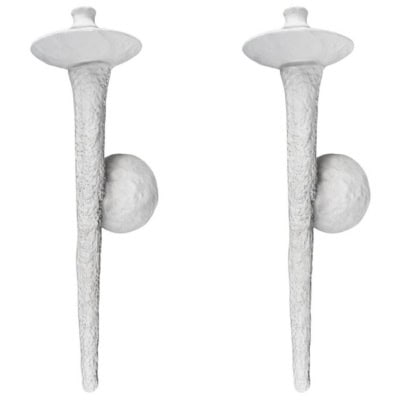 Grande paire d'appliques Torchiere Stuck de Rob Lemariey
