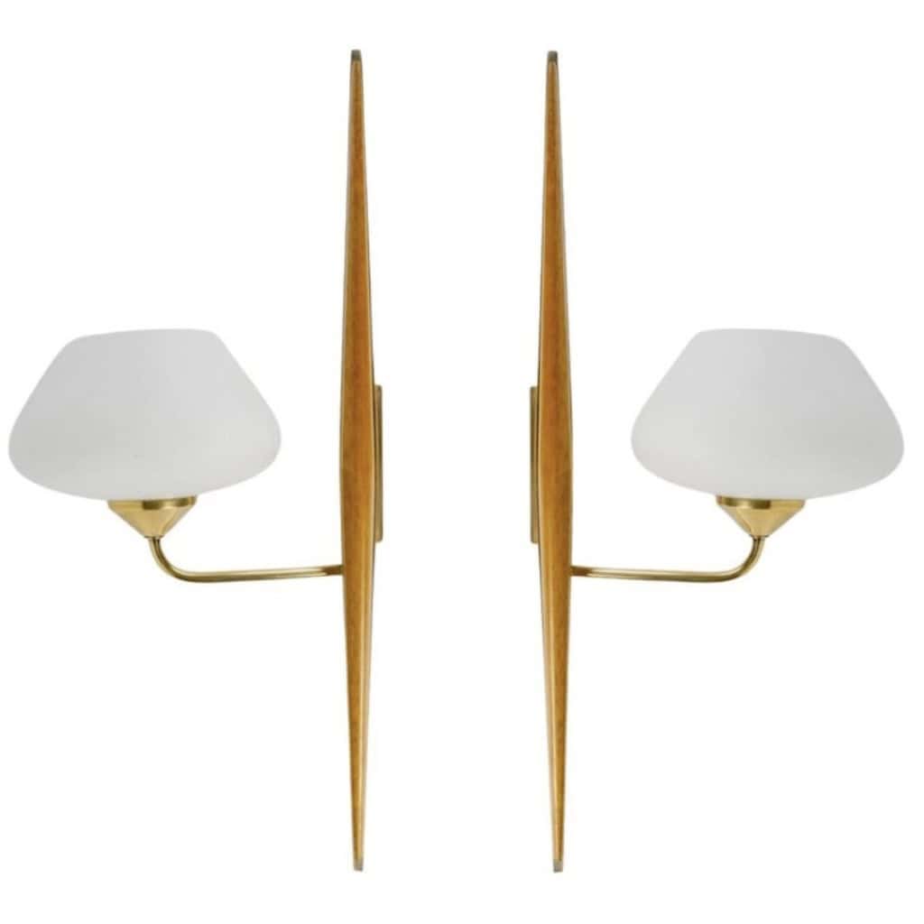 1950 Paire d’appliques Maison Arlus | Biron 
