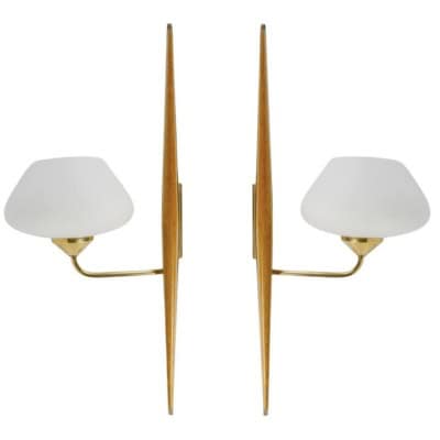 1950 Paire d'appliques Maison Arlus