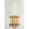 1950 Paire d’appliques en rotin Louis Sognot | Biron 