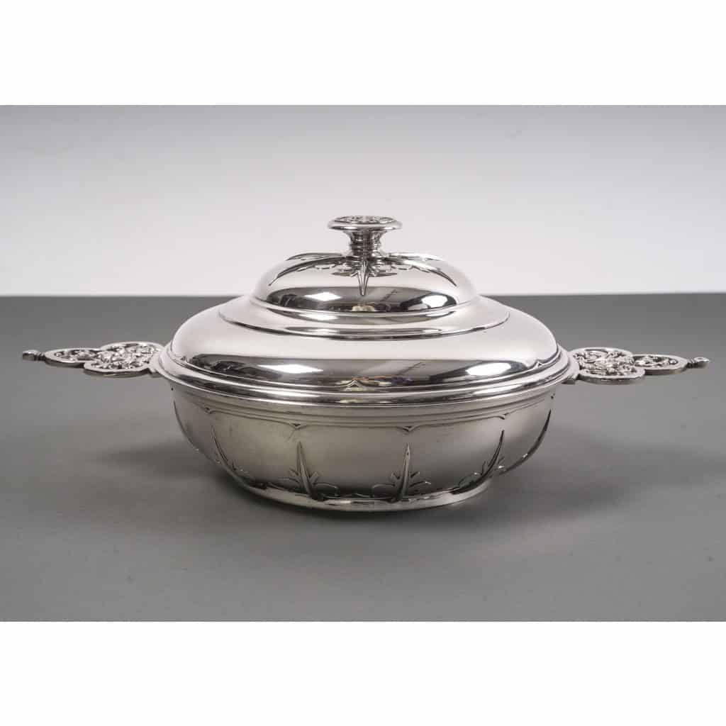 Orfèvre CARDEILHAC – Légumier couvert en argent massif mascaron circa XIXè | Biron 