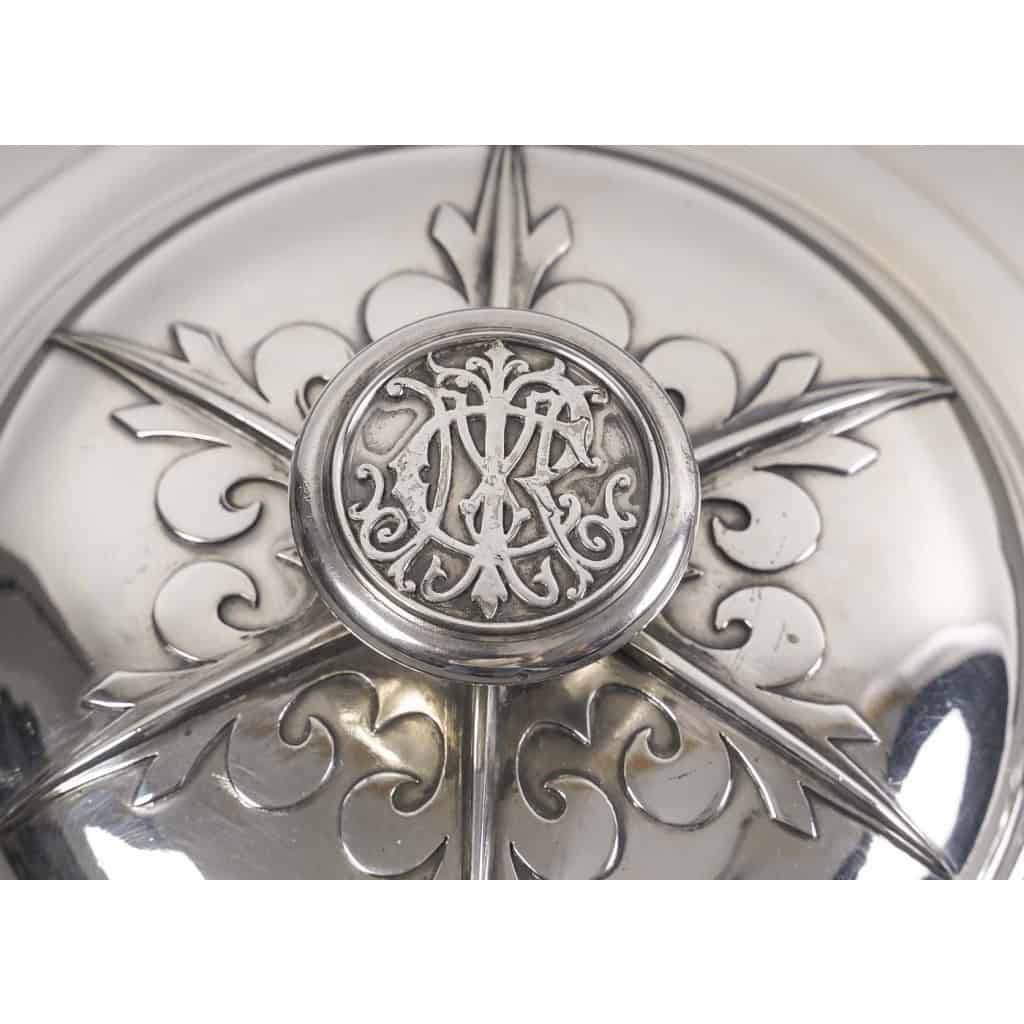 Orfèvre CARDEILHAC – Légumier couvert en argent massif mascaron circa XIXè | Biron 