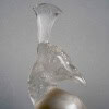 Mascotte Automobile « Tête de Paon » verre blanc sur socle opalin noir de René LALIQUE | Biron 
