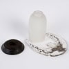 Lampe Veilleuse Tiare « Amours » verre blanc patiné gris de René LALIQUE | Biron 