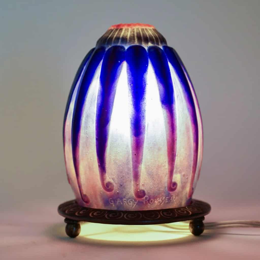 Veilleuse « Pétales Fleurs Retombantes » pâte de verre de Gabriel ARGY-ROUSSEAU | Biron 