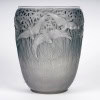 Vase « Aigrettes » verre blanc patiné bleu de René LALIQUE | Biron 