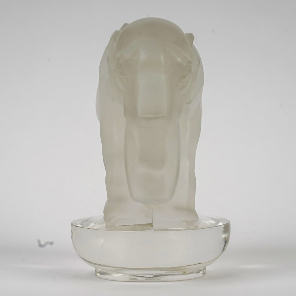 Presse-Papiers « Toby » verre blanc de René LALIQUE | Biron 