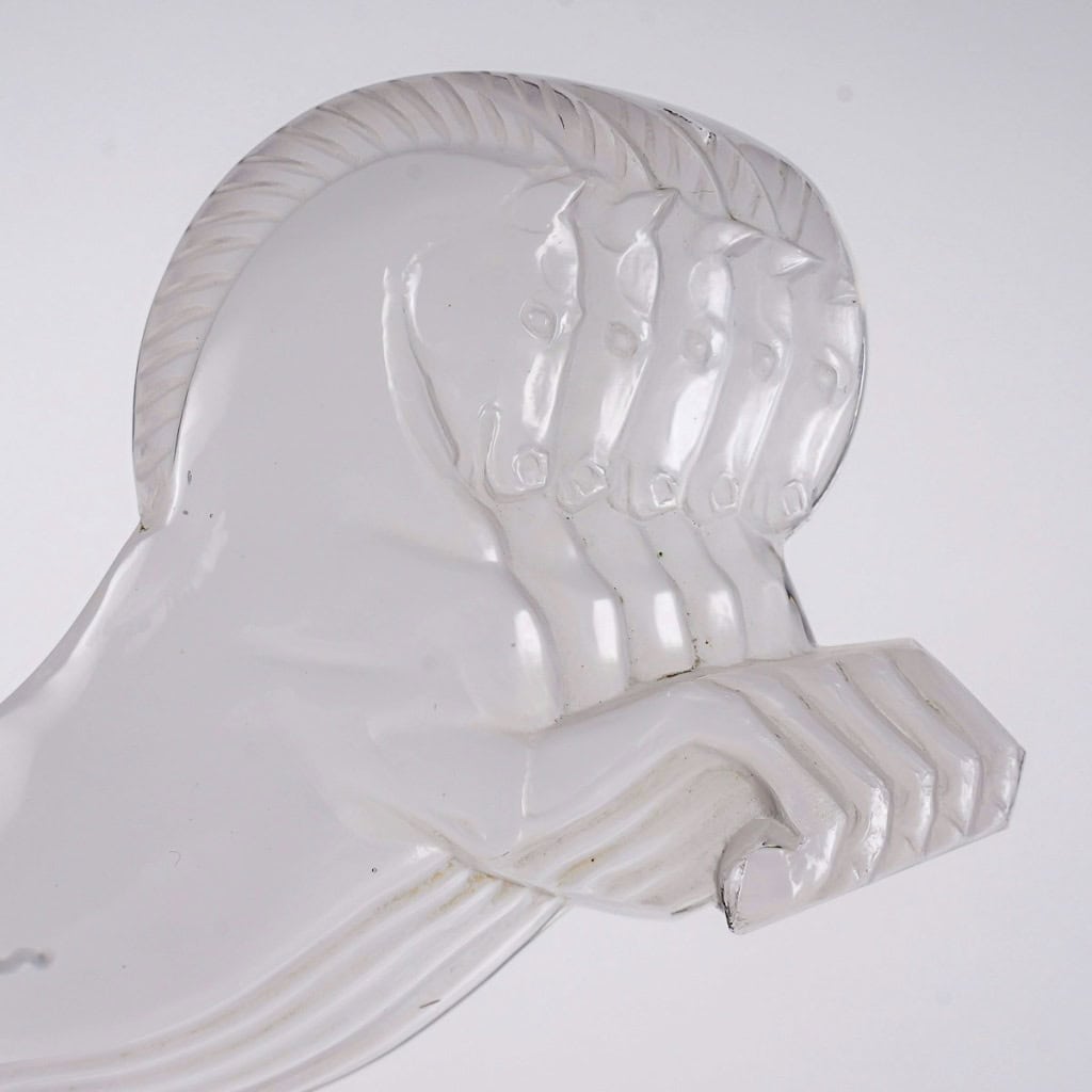 Mascotte Automobile « Cinq 5 Chevaux » verre blanc de René LALIQUE | Biron 