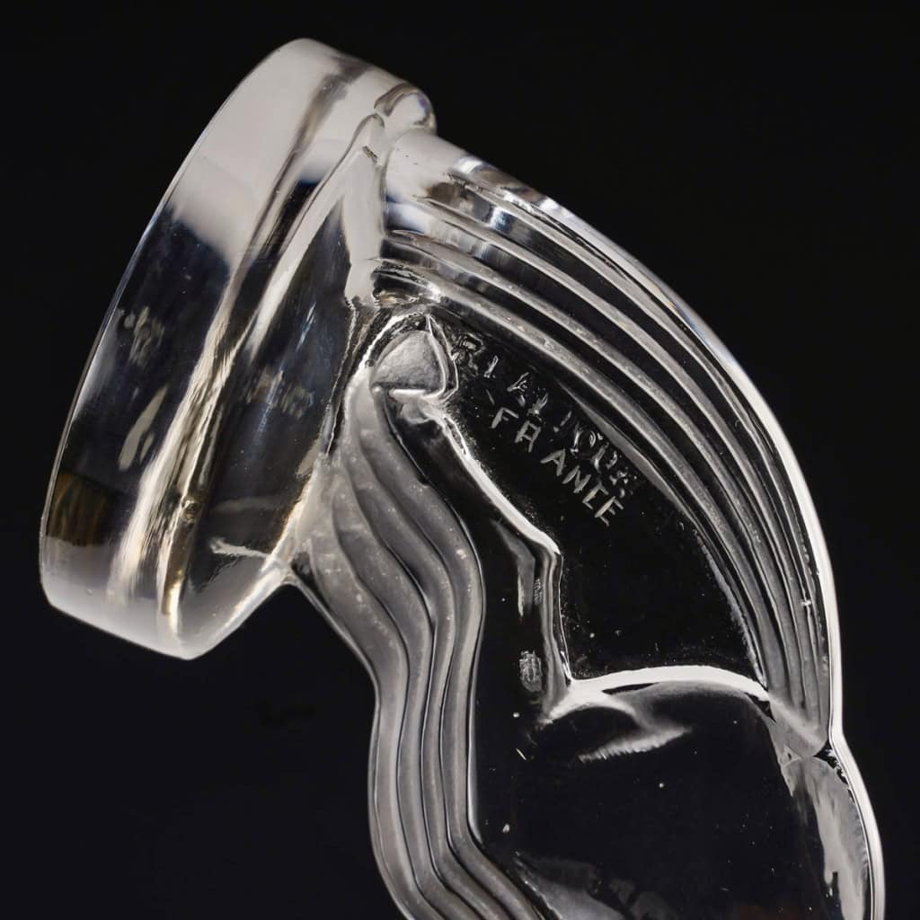 Mascotte Automobile « Cinq 5 Chevaux » verre blanc de René LALIQUE | Biron 