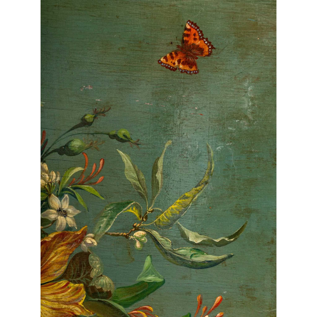 Bouquet de Fleurs sur un Entablement en Pierre huile sur panneau vers vers 1880-1890 | Biron 