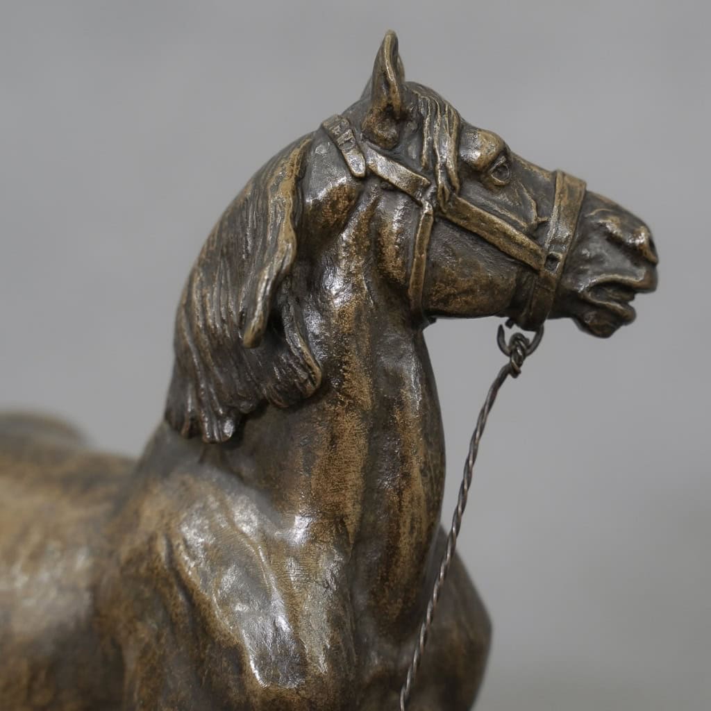 Sculpture – Cheval Percheron , René Maxime Choquet (1872-1958) – Bronze | Biron 