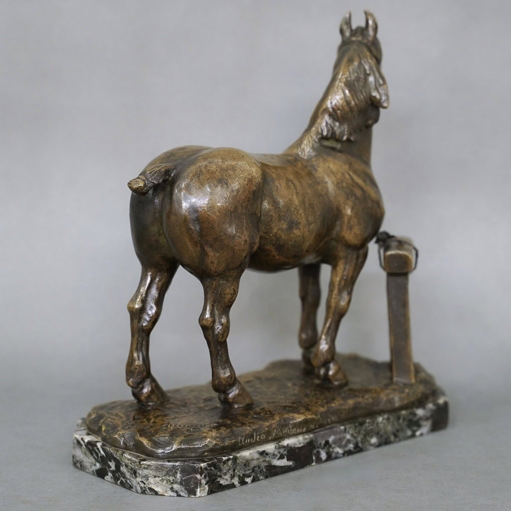 Sculpture – Cheval Percheron , René Maxime Choquet (1872-1958) – Bronze | Biron 
