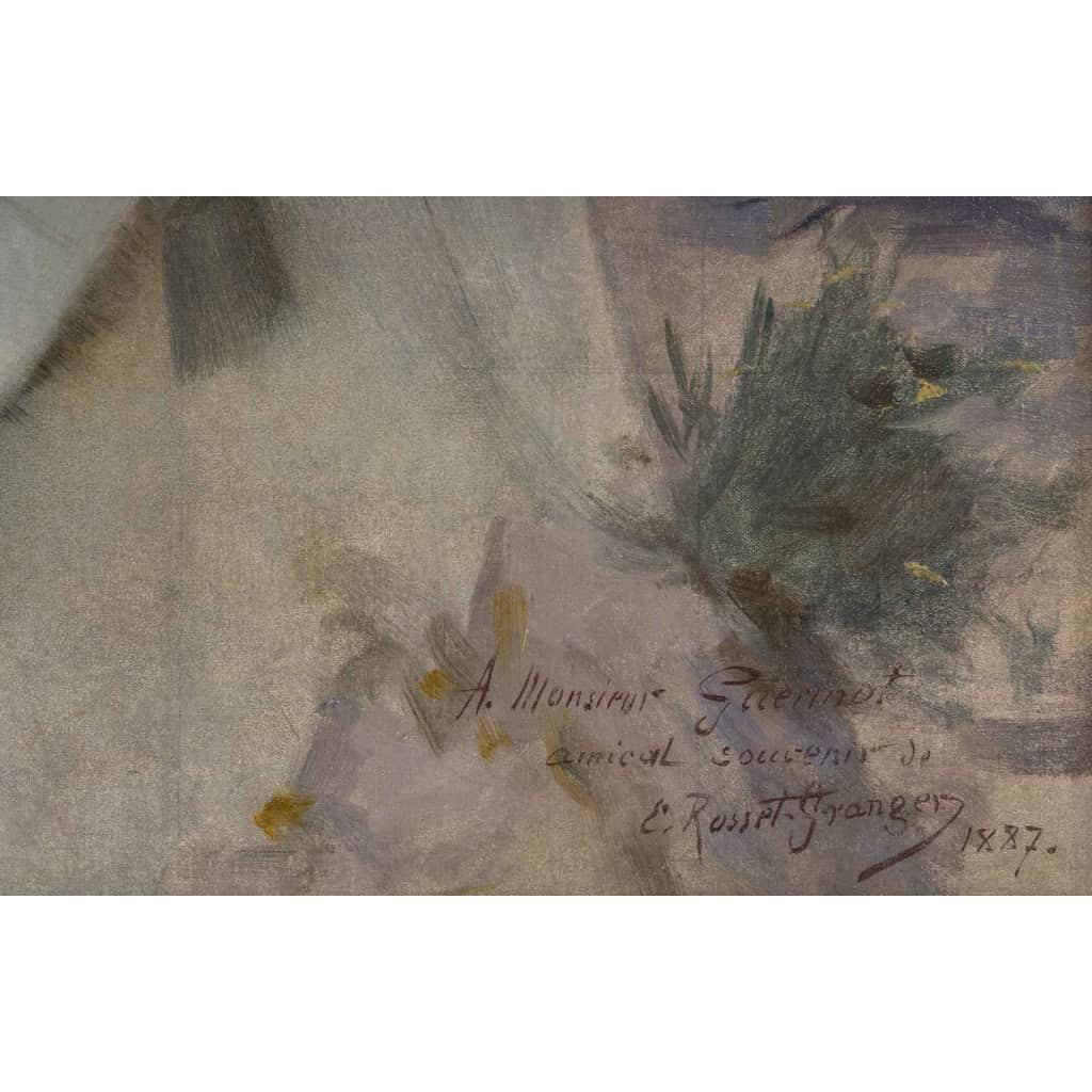 Édouard ROSSET-GRANGER ( 1853 – 1934 ) La marchande de roses, Capri | Biron Édouard ROSSET-GRANGER (1853 - 1934) La marchande de roses, Capri 5