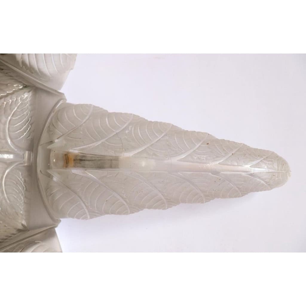 Lustre « Noisetier » verre blanc de René LALIQUE | Biron 