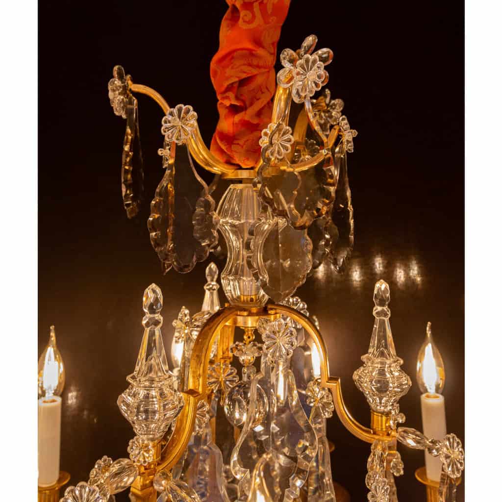 Maison Baguès Lustre de style Louis XVI en bronze doré et cristal taillé vers 1920 | Biron 