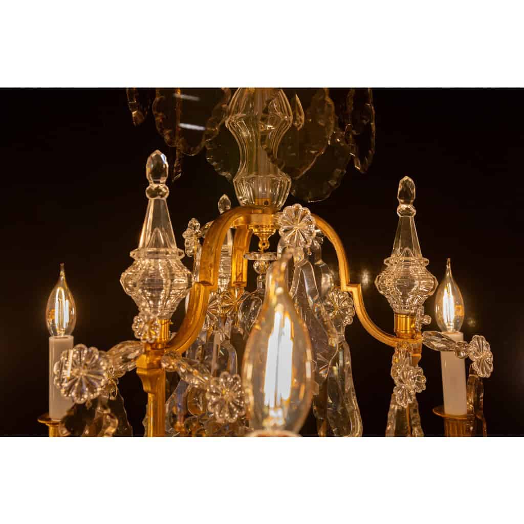 Maison Baguès Lustre de style Louis XVI en bronze doré et cristal taillé vers 1920 | Biron 