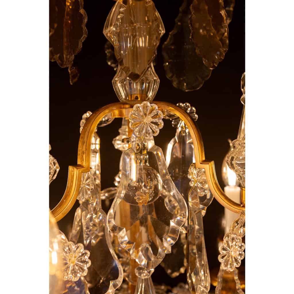 Maison Baguès Lustre de style Louis XVI en bronze doré et cristal taillé vers 1920 | Biron 