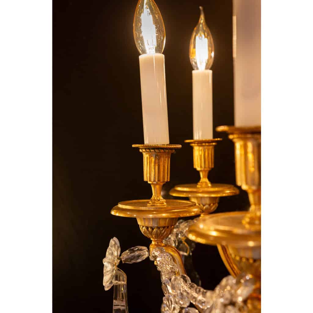 Maison Baguès Lustre de style Louis XVI en bronze doré et cristal taillé vers 1920 | Biron 