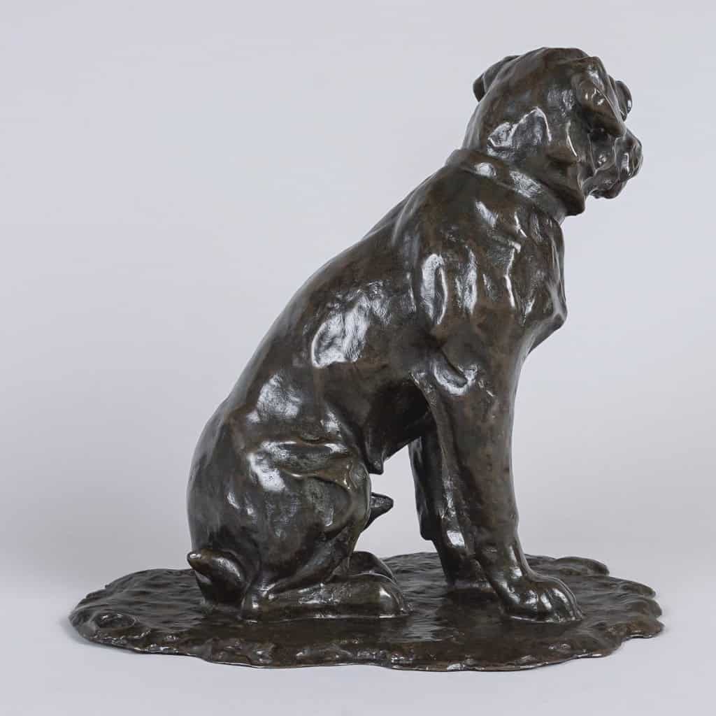 Sculpture – Chien Assis , Jacques Nam (1881-1974) – Bronze | Biron 