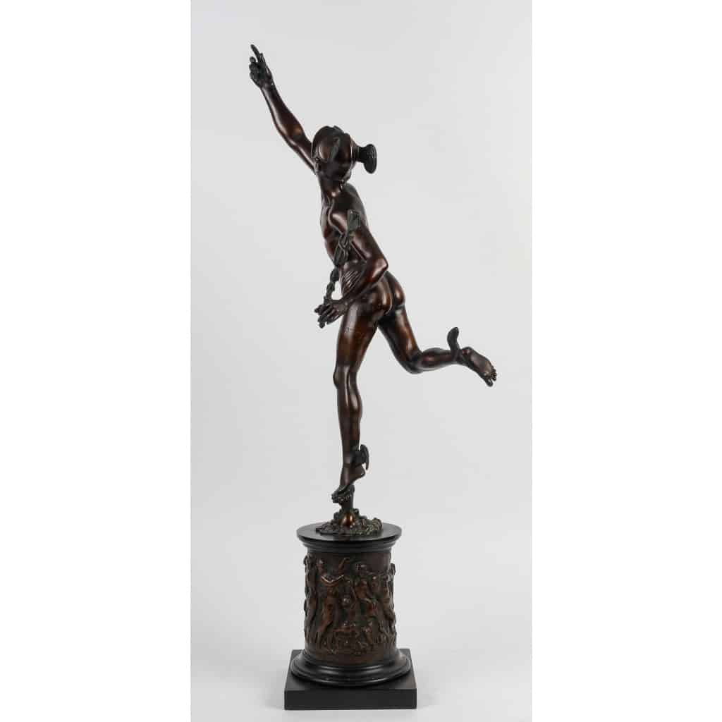 Bronze du XIXème siècle à patine brune – Le Mercure Volant d’après Jean de Bologne | Biron 