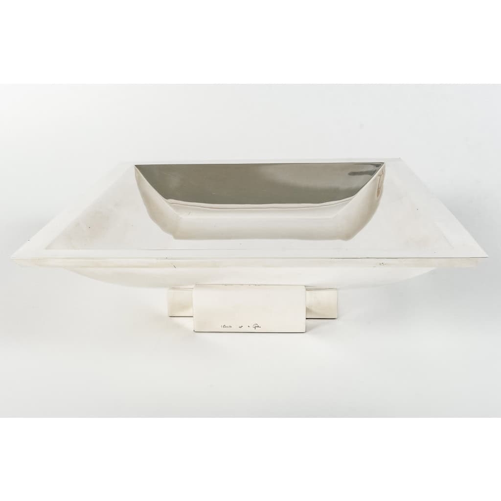 D. GARRIDO – Centre de Table Carré en Argent Massif XXe | Biron 