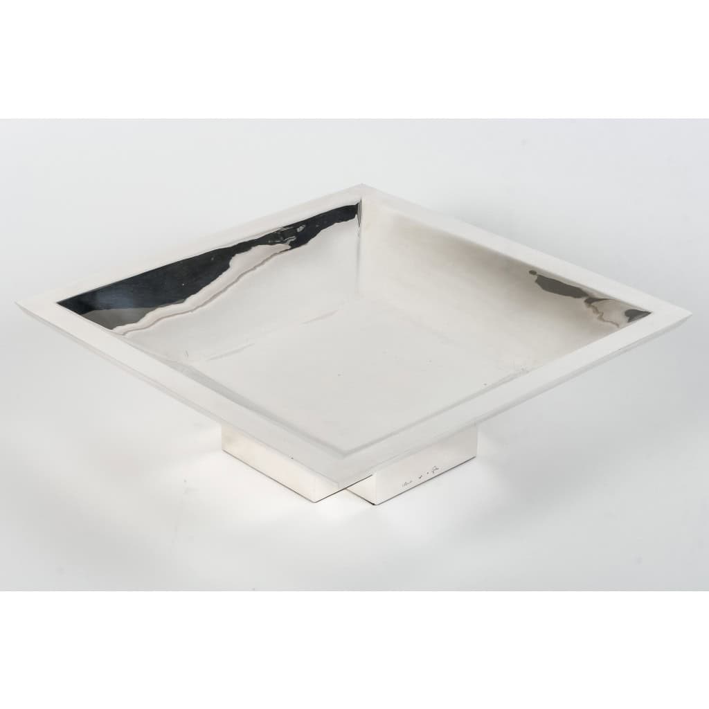D. GARRIDO – Centre de Table Carré en Argent Massif XXe | Biron 