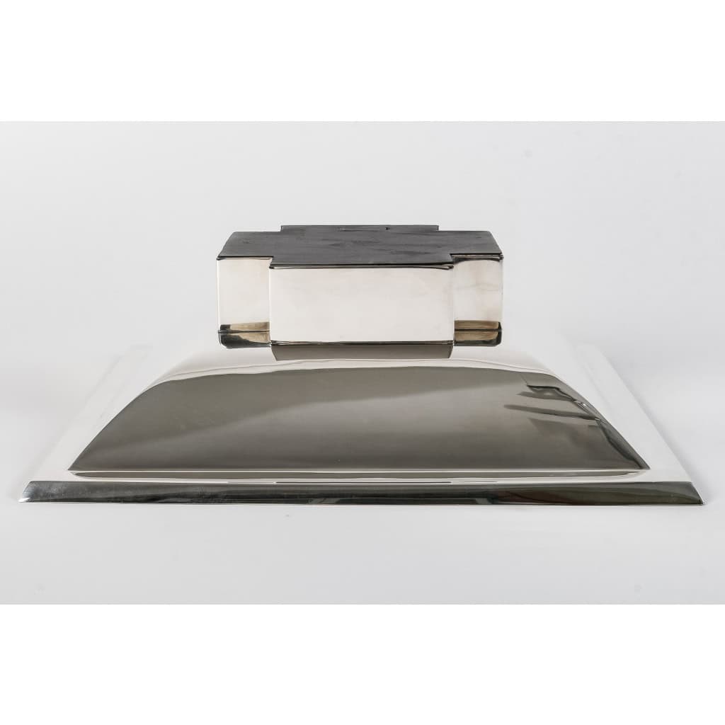 D. GARRIDO – Centre de Table Carré en Argent Massif XXe | Biron 