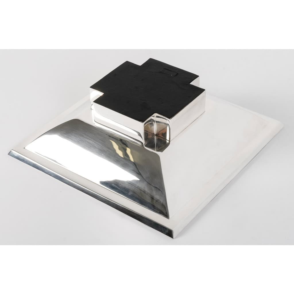 D. GARRIDO – Centre de Table Carré en Argent Massif XXe | Biron 