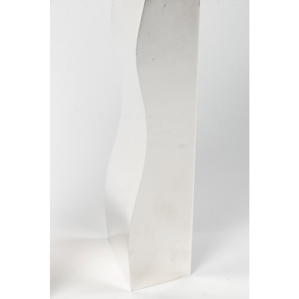 D. Garrido – Paire De Bougeoirs en Argent Massif Constructivisme XXe | Biron 