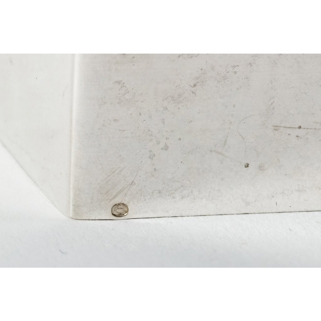 D. Garrido – Paire De Bougeoirs en Argent Massif Constructivisme XXe | Biron 