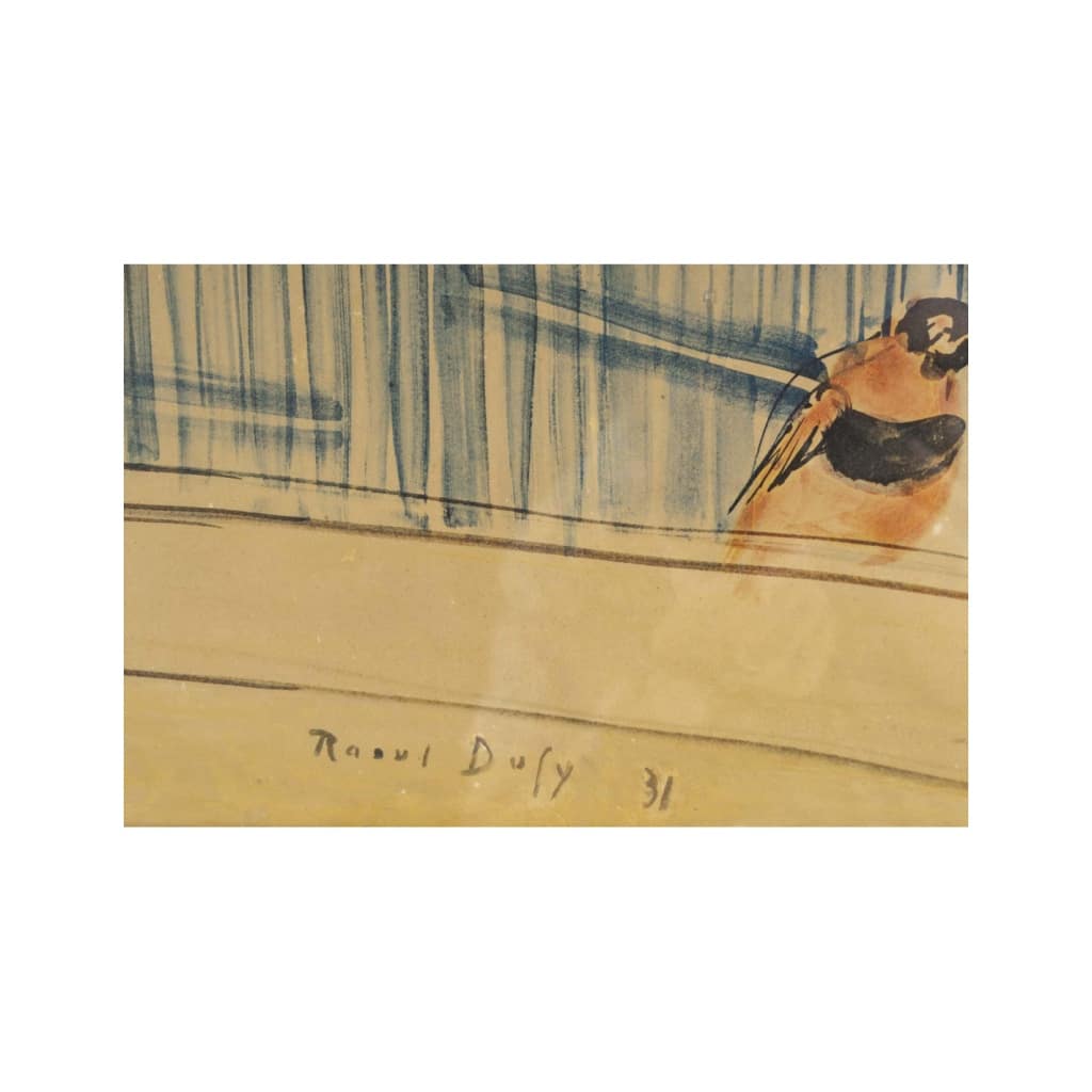 Reproduction de Raoul Dufy bien encadré, XXème siècle. | Biron 