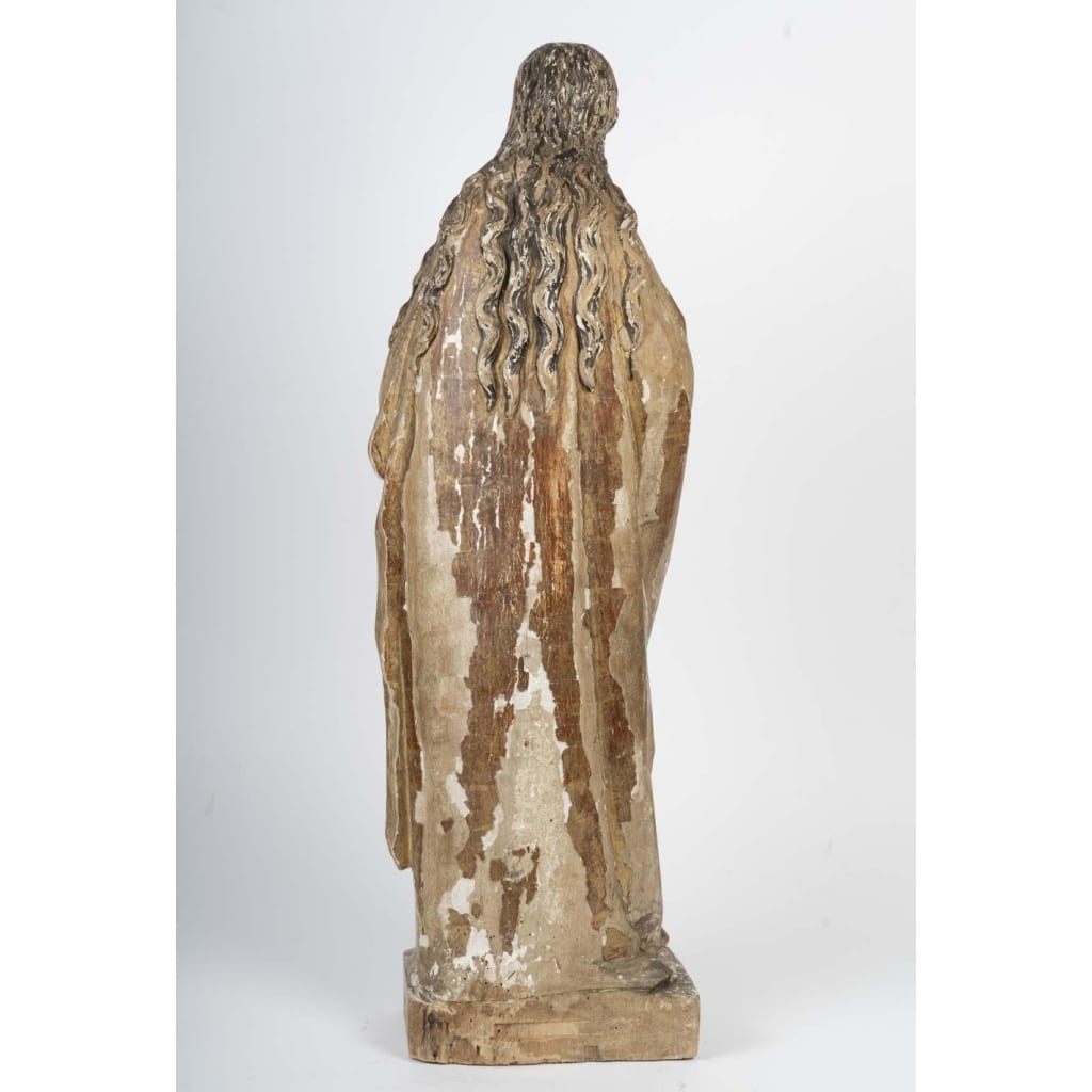 Sculpture en bois sculpté représentant Marie Madeleine, Circa 1500. | Biron 