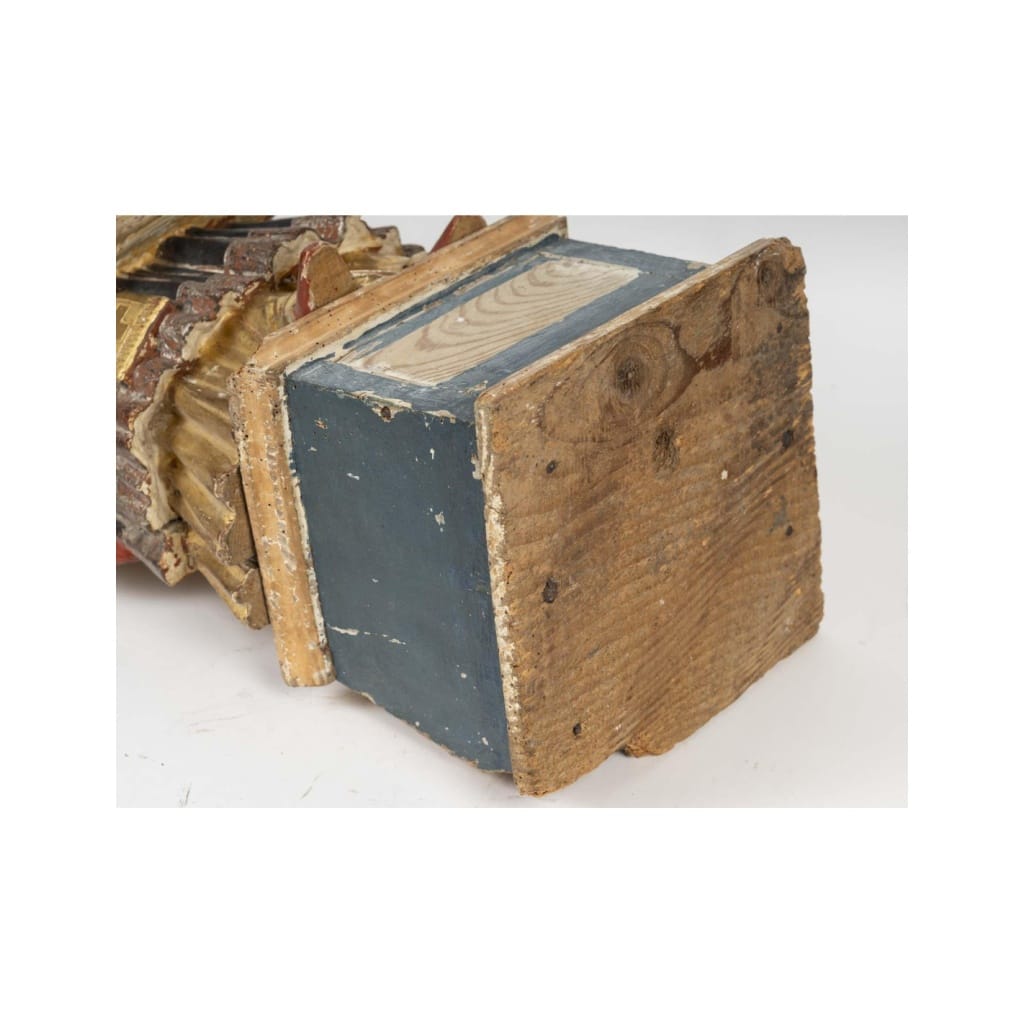 Sculpture religieuse en bois sculpté et polychromé, XIXème siècle. | Biron 