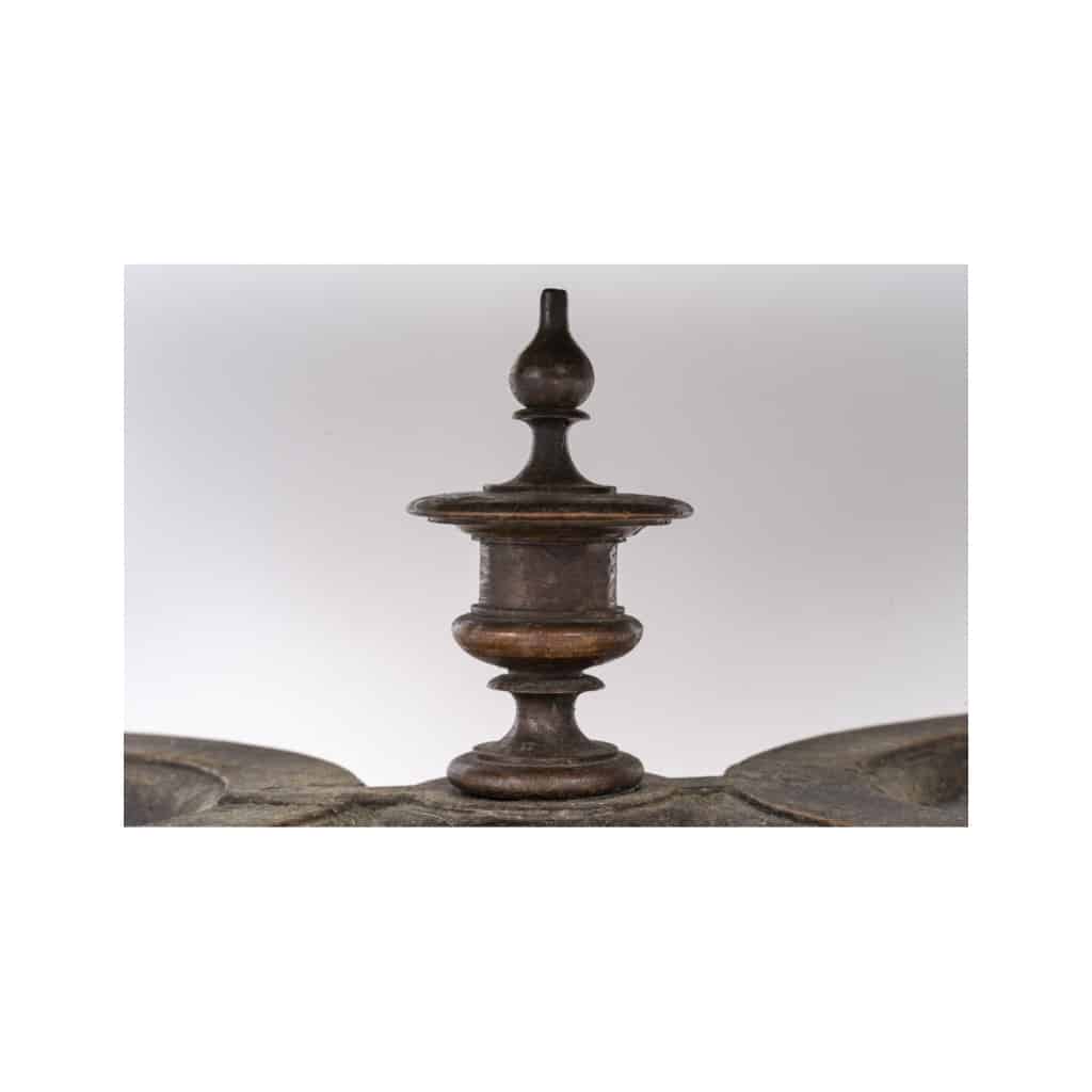 Tabouret en chêne du XIXème siècle, recouvert de cuir, époque Napoléon III. | Biron 