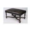 Tabouret en chêne du XIXème siècle, recouvert de cuir, époque Napoléon III. | Biron 