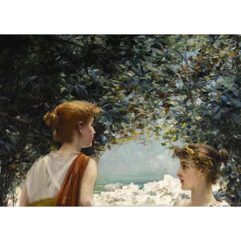 Francis COATE JONES 1857-1932 musiciennes Pompéi 1
