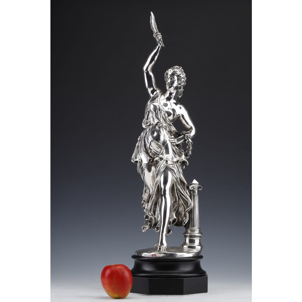 Jacques Léonard MAILLET – Statue allégorique en argent massif – XIXe | Biron 