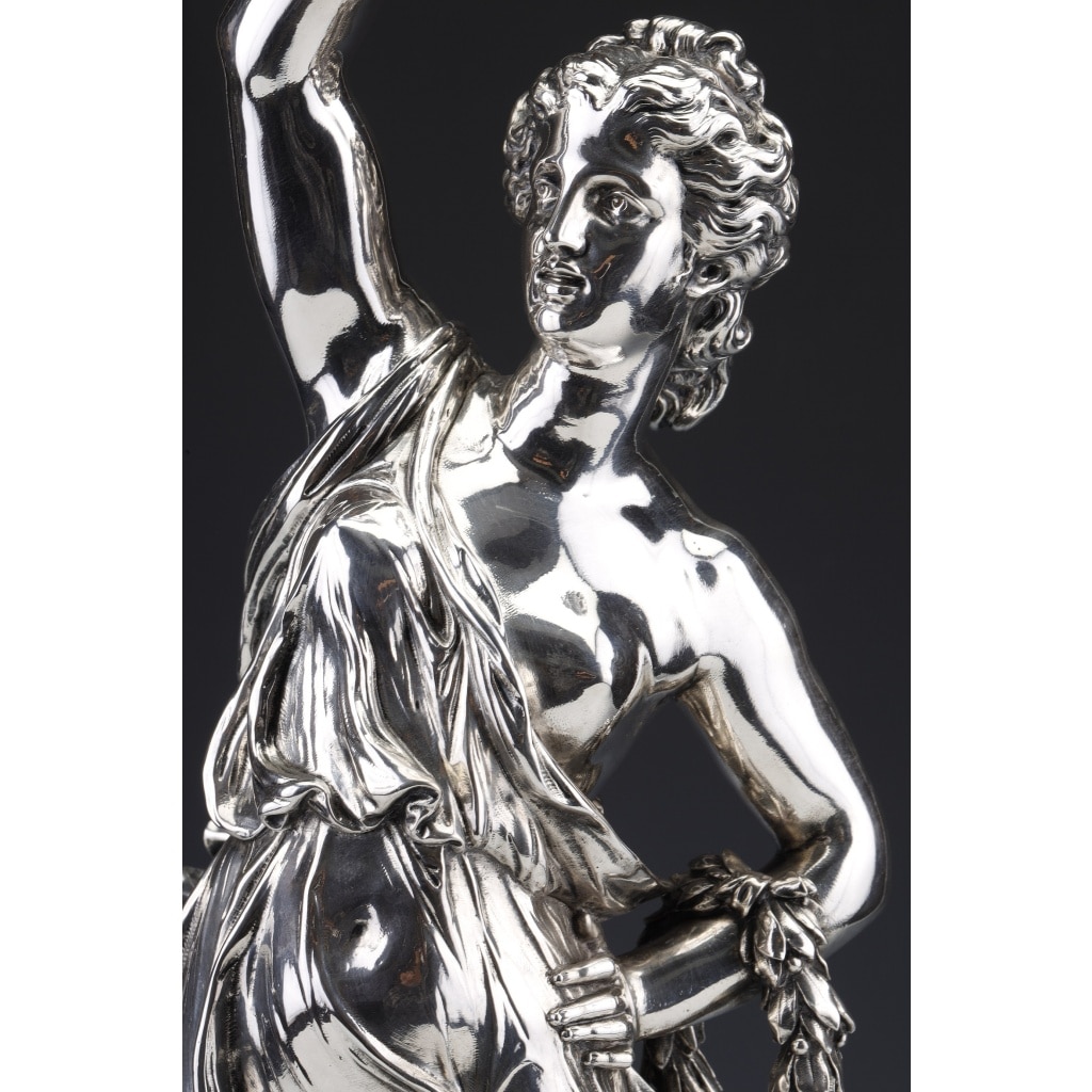 Jacques Léonard MAILLET – Statue allégorique en argent massif – XIXe | Biron 