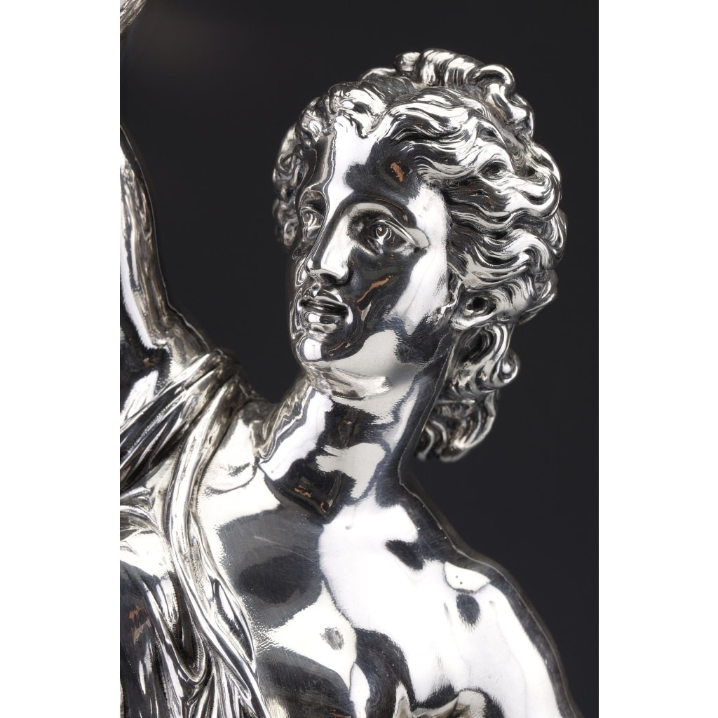 Jacques Léonard MAILLET – Statue allégorique en argent massif – XIXe | Biron 
