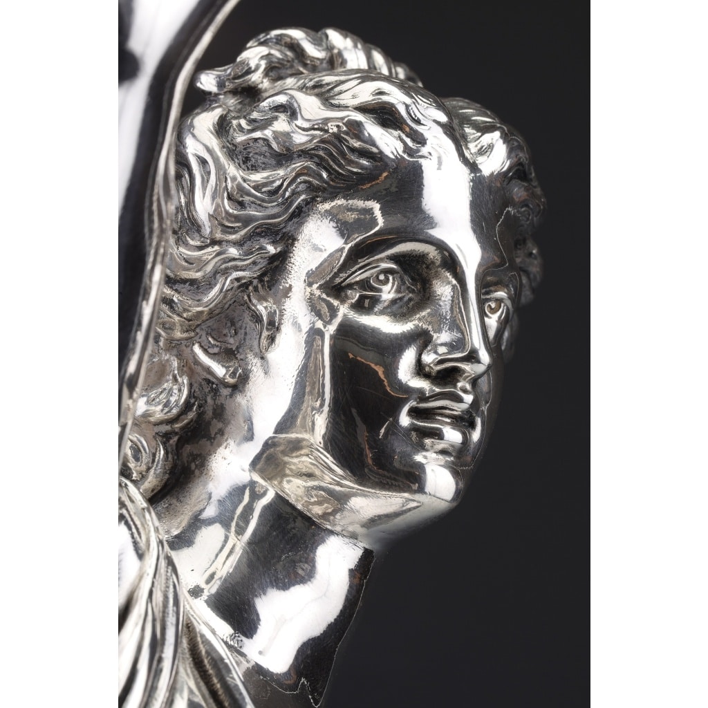 Jacques Léonard MAILLET – Statue allégorique en argent massif – XIXe | Biron 