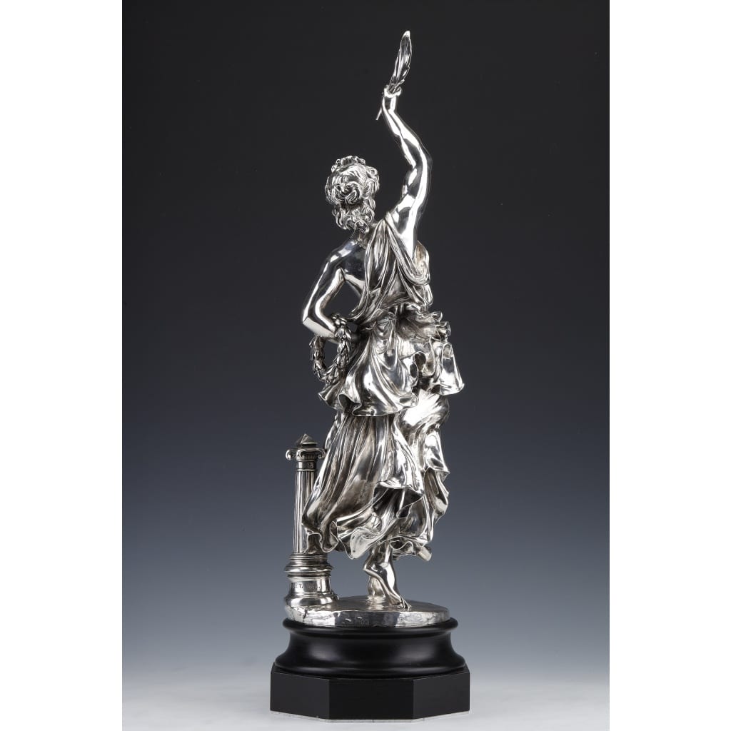 Jacques Léonard MAILLET – Statue allégorique en argent massif – XIXe | Biron 