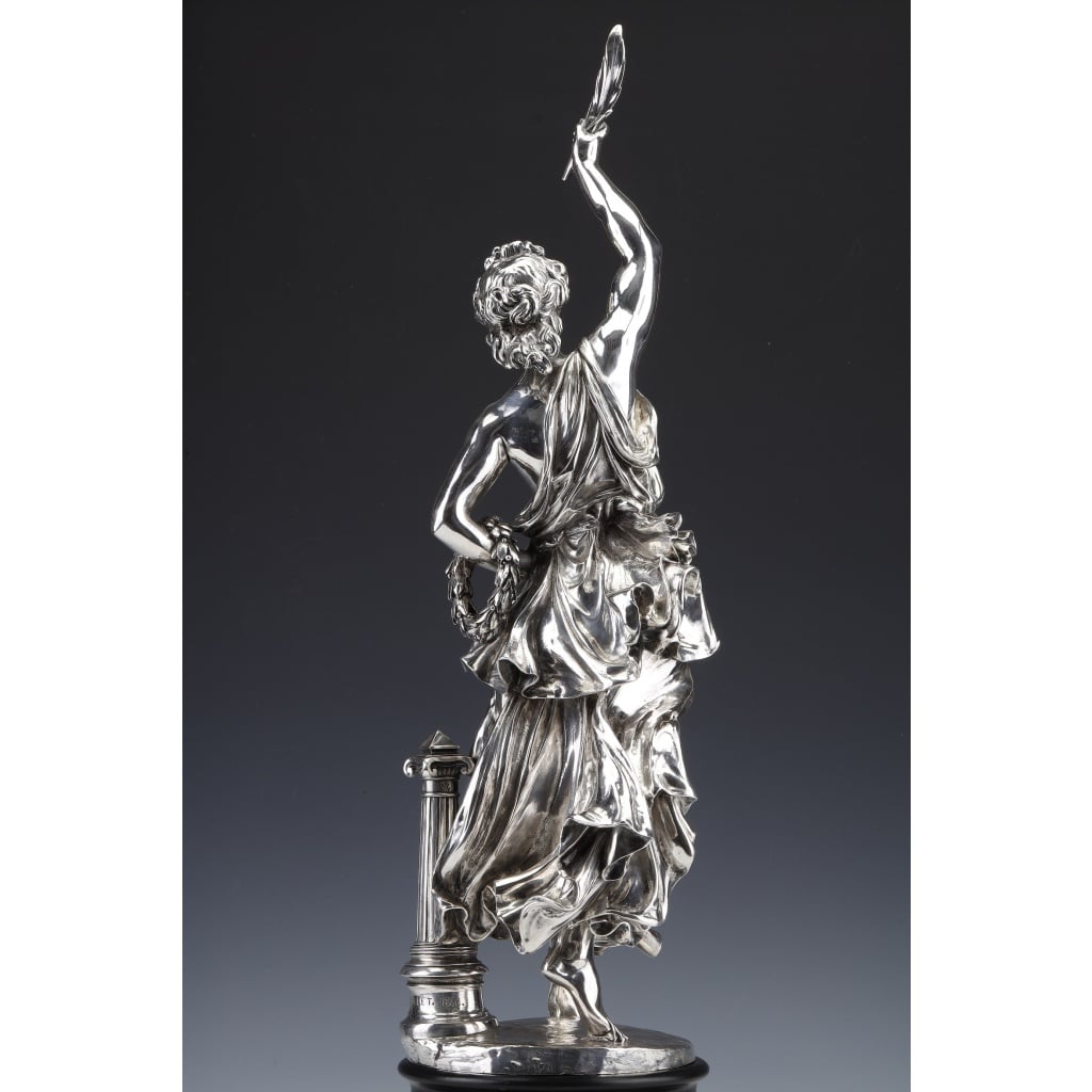 Jacques Léonard MAILLET – Statue allégorique en argent massif – XIXe | Biron 