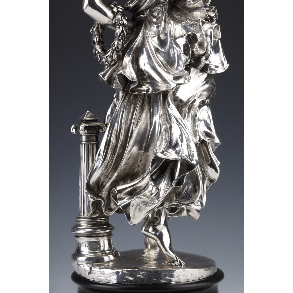 Jacques Léonard MAILLET – Statue allégorique en argent massif – XIXe | Biron 
