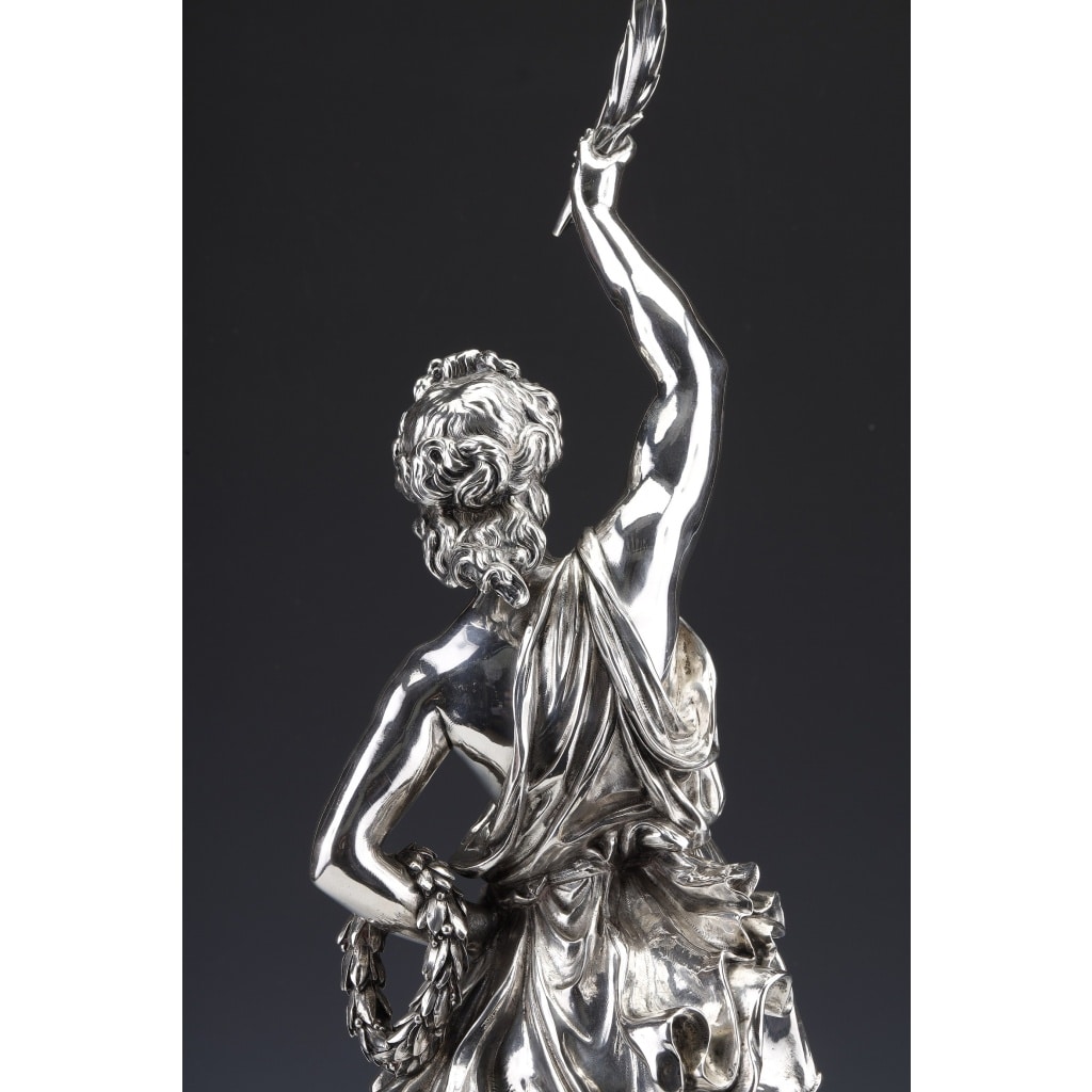 Jacques Léonard MAILLET – Statue allégorique en argent massif – XIXe | Biron 