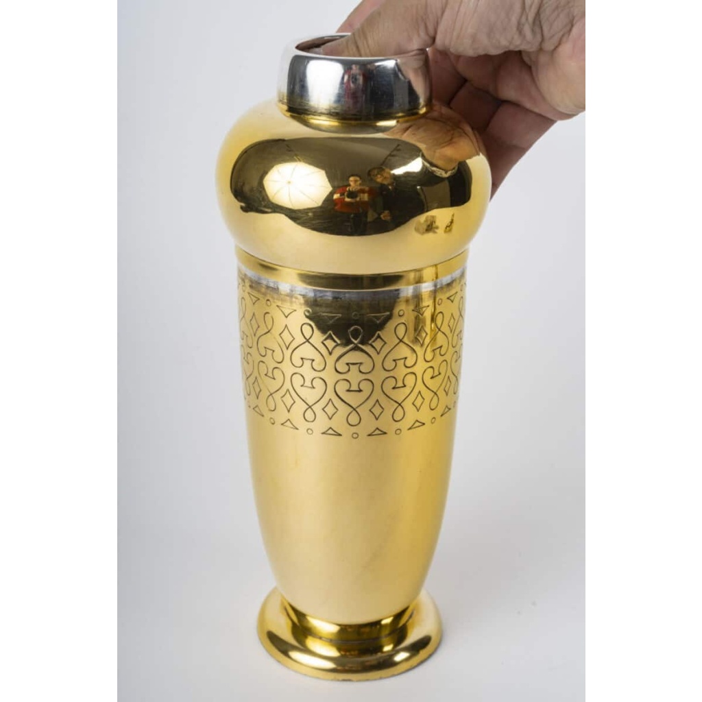 TETARD Frères – SHAKER en Vermeil XXe ART DECO | Biron 